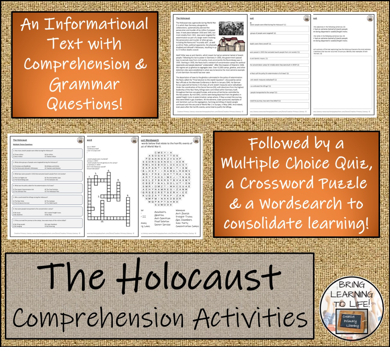 Holocaust Reading Comprehension Activities | Year 5 Or Year 6 regarding Holocaust Reading Comprehension Worksheets