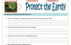 How To Protect The Earth At Home Rea…: English Esl Worksheets Pdf in Ecology Reading Comprehension Worksheets A1