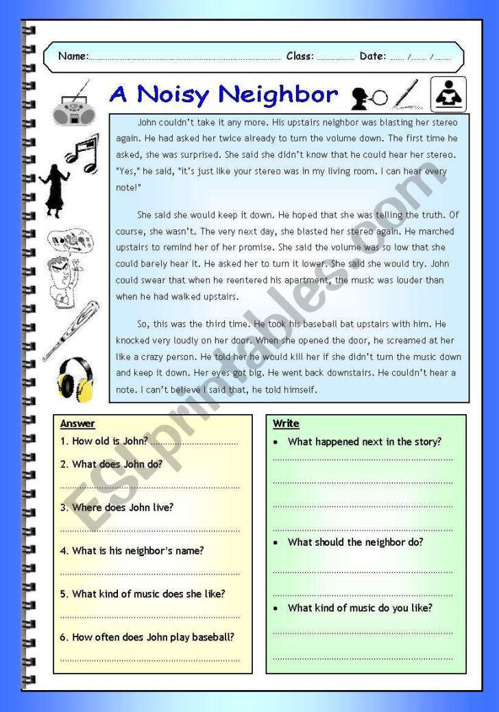 Reading Comprehension Worksheet Intermediate Reading Comprehension Worksheet Intermediate