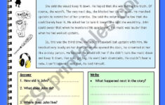 Imaginative Reading Comprehension - A Noisy Neighbor (Elementary pertaining to Literature Reading Comprehension Worksheets Pre-Intermediate