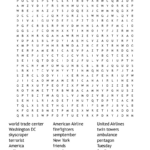 In Remembrance Of 9/11 Word Search   Wordmint Within 9/11 Reading Comprehension Worksheets Free
