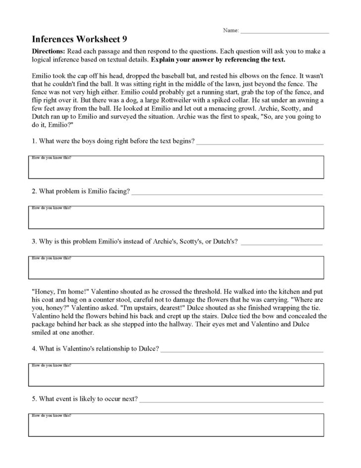 Reading Comprehension Worksheet For Grade 9 Reading Comprehension Worksheet For Grade 9