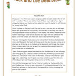 Jack And The Beanstalk Reading Compr…: Français Fle Fiches Within Jack And The Beanstalk Reading Comprehension Worksheets