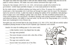 January 20, 2016: Map Test: Reading Ancient China Achievements intended for Ancient China Reading Comprehension Worksheets