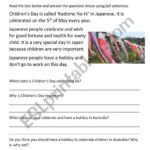 Japanese Children´s Festival Reading Comprehension   Esl Worksheet With Regard To Japan Reading Comprehension Worksheets