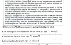 Jk Rowling Biography - Creator Of Ha…: English Esl Worksheets Pdf inside Biography Reading Comprehension Worksheets