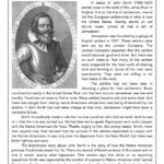 John Smith, Leader Of Jamestown  Reading Comprehension Passage And With Regard To Jamestown Reading Comprehension Passages Worksheets