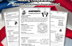 Juneteenth Day Reading Comprehension Worksheets For Grades 2-6 inside Juneteenth Reading Comprehension Questions Worksheets