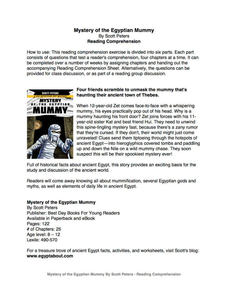 Ancient Egypt Reading Comprehension Worksheets Ancient Egypt Reading Comprehension Worksheets