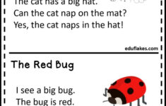 Kindergarten Cvc Reading Passages Free Pdf - Eduflakes within Free Cvc Reading Comprehension Worksheets