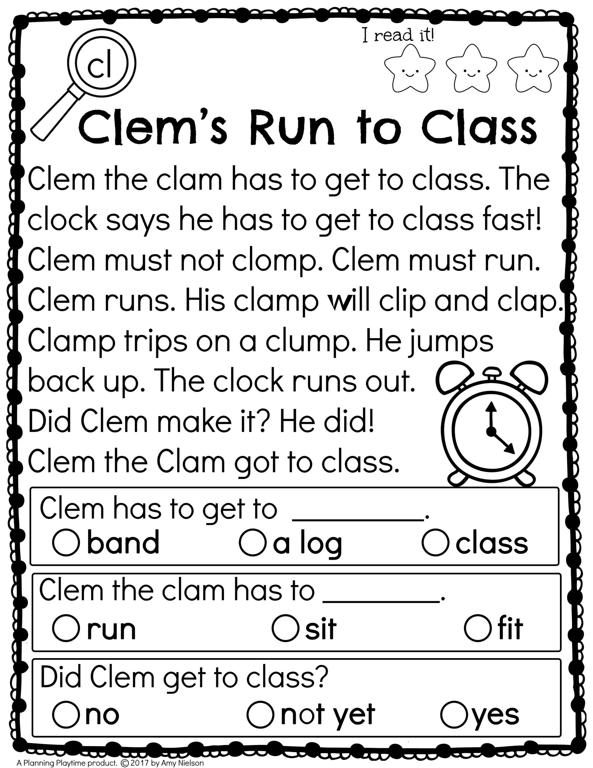 Kindergarten Reading Comprehension #2 - Planning Playtime pertaining to Reading Comprehension Worksheets For Preschool