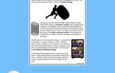 Kinetic Vs. Potential Energy - Reading Comprehension Worksheets regarding Potential and Kinetic Energy Reading Comprehension Worksheet