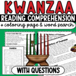 Kwanzaa | Reading Comprehension Passage With Questions, December In Kwanzaa Reading Comprehension Worksheets