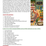 Lisa Loves To Cook Italian General G…: English Esl Worksheets Pdf Intended For Italian Reading Comprehension Worksheets