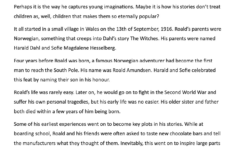 Literacy Shed Plus - Litshed Resource // Roald Dahl Stage 4 pertaining to Roald Dahl Reading Comprehension Worksheets