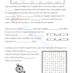 Magnetism Worksheet Sale Throughout Reading Comprehension Worksheet Magnetism Answer Key