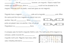 Magnetism Worksheet Sale throughout Reading Comprehension Worksheet Magnetism Answer Key