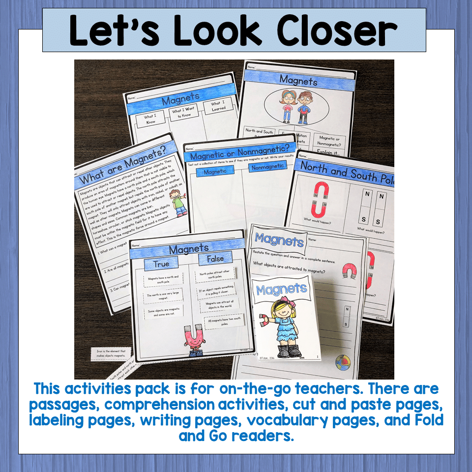 Magnets Worksheets And Reading Activities pertaining to Magnet Reading Comprehension Worksheets