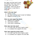 Main Idea: Finding Pokemon Worksheet Within Pokemon Reading Worksheets
