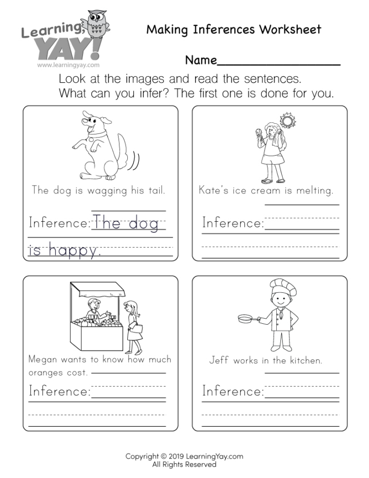 Inference In Reading Comprehension Worksheet