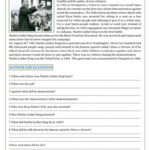 Martin Luther King   Reading Compreh…: English Esl Worksheets Pdf In Martin Luther King Reading Comprehension Worksheet