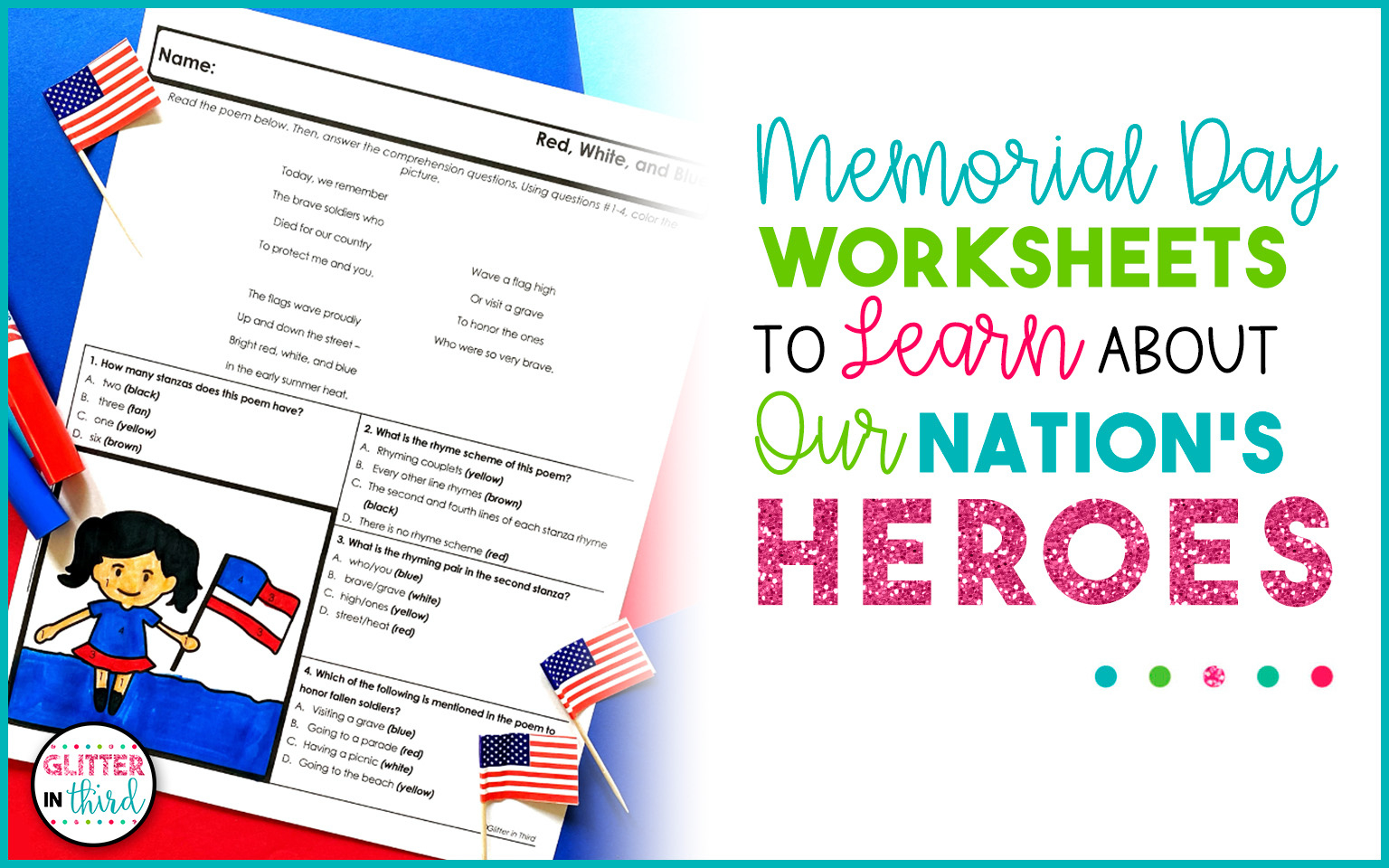 Memorial Day Worksheets To Learn About Our Nation&amp;#039;S Heroes regarding Free Printable Memorial Day Reading Comprehension Worksheets
