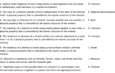 Minerals Worksheet - Wordmint throughout Minerals Reading Comprehension Worksheet Answer Key