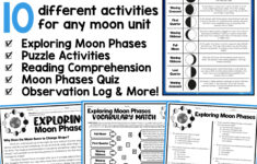 Moon Phases Activities Phases Of The Moon Worksheets Oreo Moon pertaining to Moon Phases Reading Comprehension Worksheets Year 7
