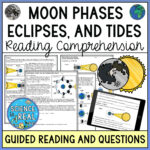 Moon Phases, Eclipses, And Tides Reading Comprehension Activity Pertaining To Phases Of The Moon Reading Comprehension Worksheet