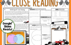 Motorsport Reading Comprehension Passages And Questions regarding Cars Reading Comprehension Worksheets