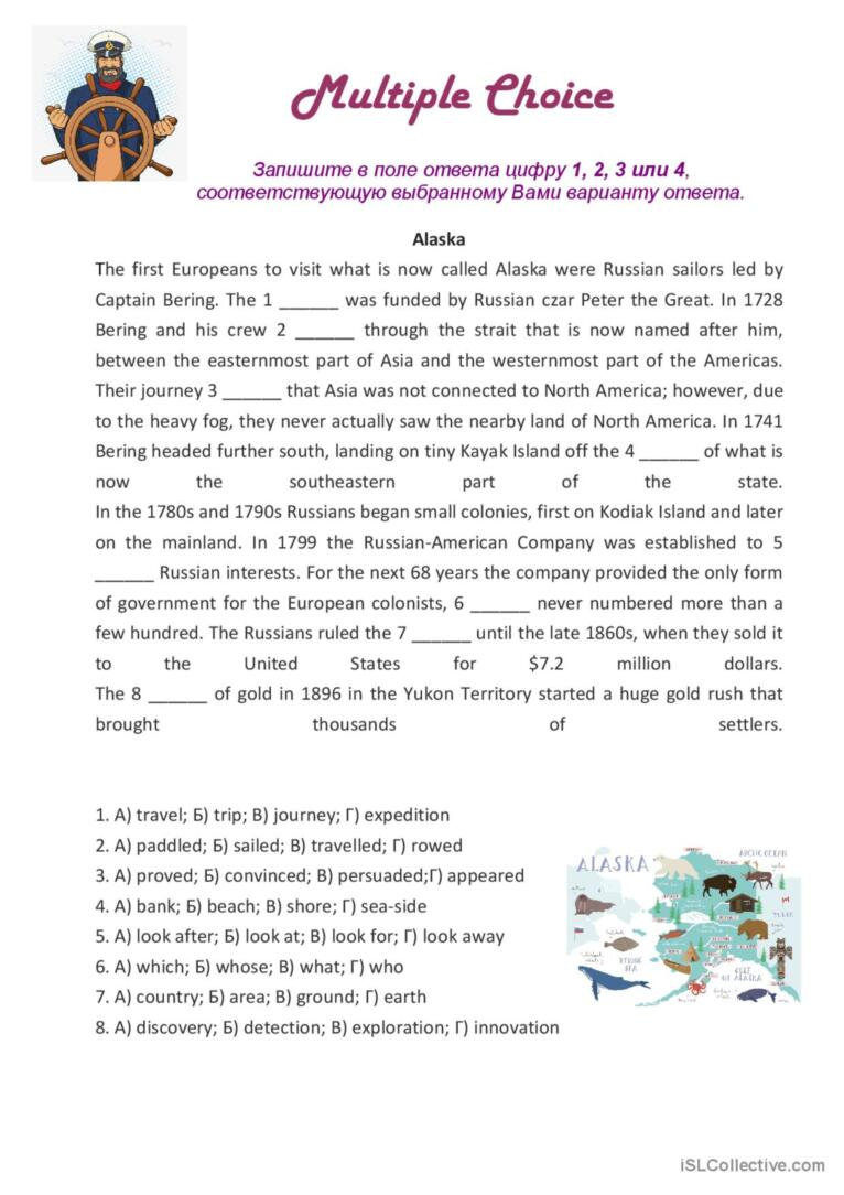 Multiple Choice Reading Passage - Vo…: English Esl Worksheets Pdf with regard to Multiple Choice Reading Worksheets With Questions