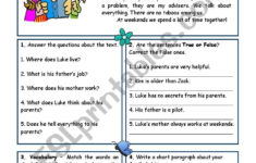 My Family - Reading Comprehension - Esl Worksheetsarasantos with regard to Reading Comprehension Worksheets Liveworksheets
