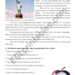 New York City   Reading   Esl Worksheetatsitab In New York Reading Comprehension Worksheets