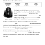 Newtons Laws Of Motion Cloze Worksheet   (Physics 101)   Studocu With Regard To Newton'S Laws Of Motion Reading Comprehension Worksheet