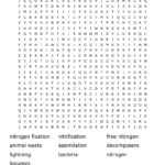 Nitrogen Cycle Word Search   Wordmint For Nitrogen Cycle Reading Comprehension Worksheet