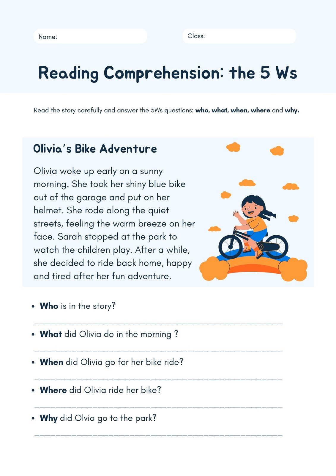 Page 2 - Free Printable 2Nd Grade Reading Worksheet Templates | Canva for Year 2 Printable Comprehension Worksheets