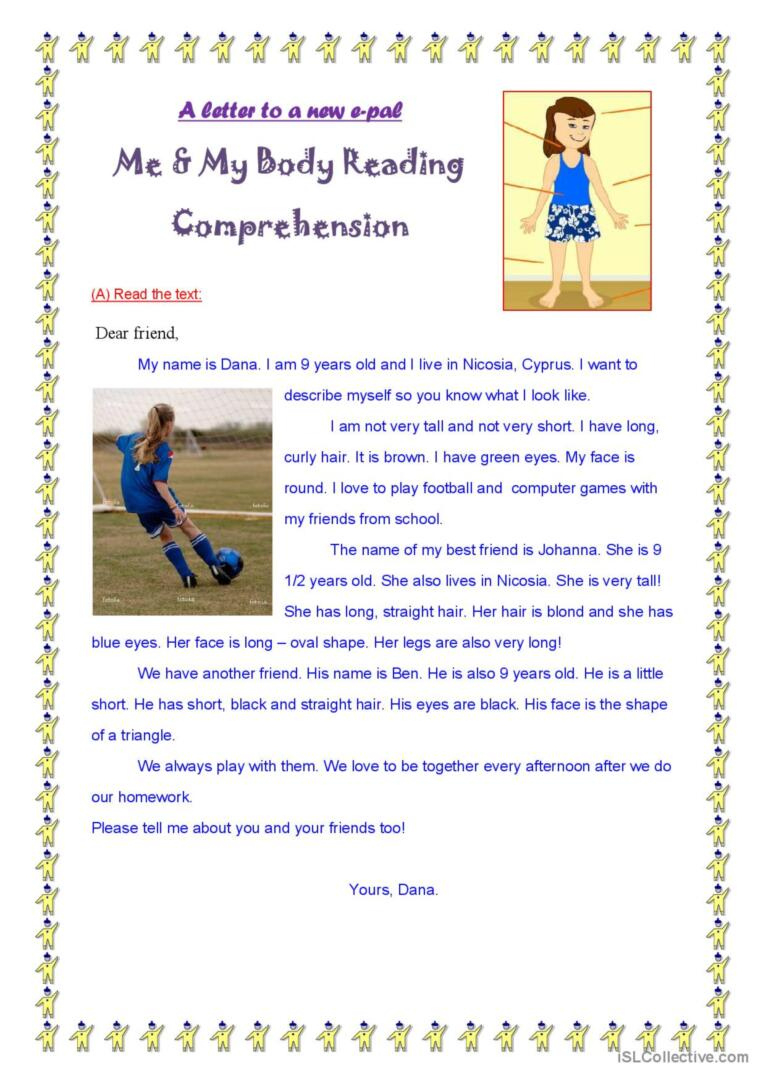 Parts Of The Body In A Reading Test: English Esl Worksheets Pdf &amp;amp; Doc within Body Parts Reading Comprehension Worksheets