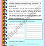 Past Simple   Reading Comprehension (Regular And Irregular Verbs Inside Present Simple Reading Comprehension Worksheets Irregular