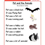 Pat And The Animals Phonics Reading Comprehension Story Worksheet Throughout Reading Comprehension Worksheet For Short Stories