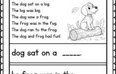 Phonics Worksheets My First Cvc Sentences For Kindergarten And in Cvc Reading Comprehension Worksheets