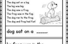 Phonics Worksheets My First Cvc Sentences For Kindergarten And regarding Story Cvc Reading Comprehension Worksheets