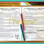 Physical And Chemical Changes Reading Comprehension And Worksheet Within Physical And Chemical Changes Reading Comprehension Worksheet