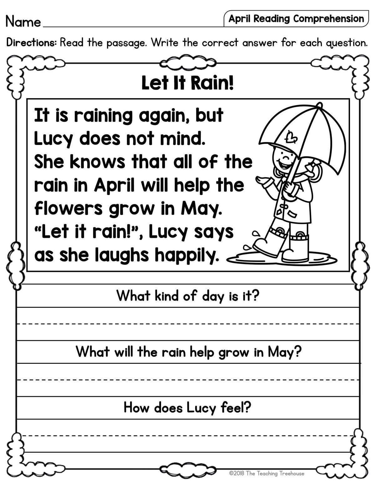 Pinelizabeth M&amp;#039;Howell On {Early Childhood Education} | First intended for May Reading Comprehension Worksheets