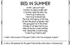 Poetry Comprehension Worksheets: Discover 7 Poem Comprehension inside Poems Reading Comprehension Worksheets
