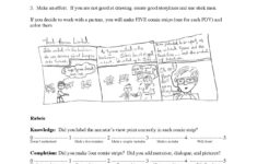 Point Of View Comic Strip Project | Reading Activity with Worksheet On Reading A Comic Strip Comprehension
