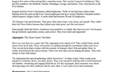 Precolonial America Worksheets | Free History Activities And pertaining to Iroquois Reading Comprehension Worksheets