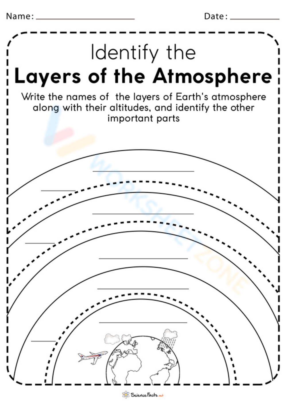 Printable Atmospheric Layers Worksheets inside Layers of the Atmosphere Reading Comprehension Worksheet
