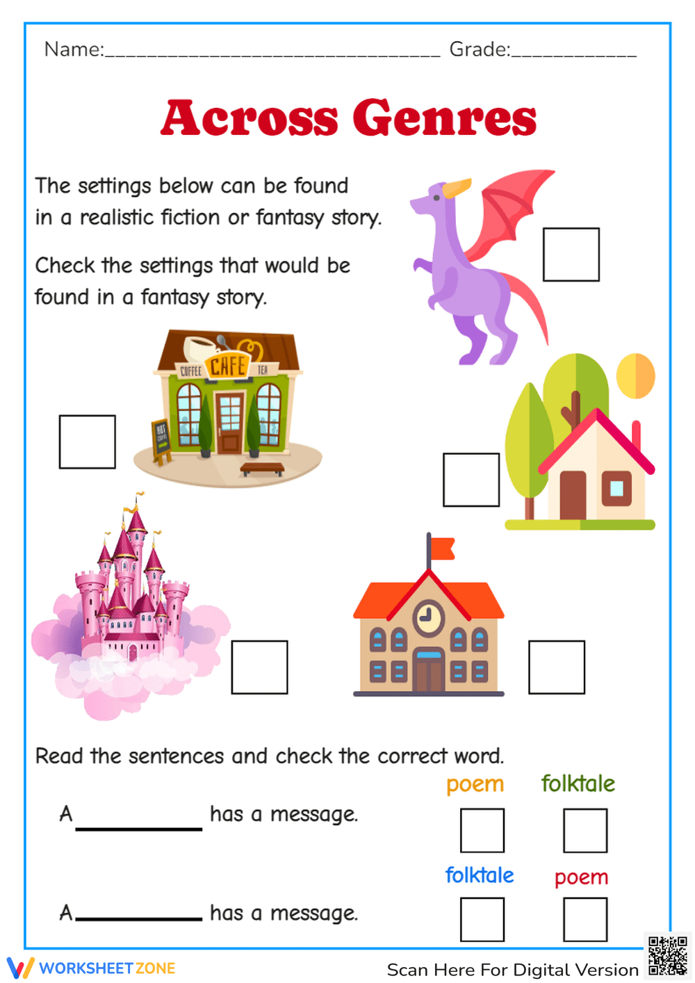 Printable Folktales Worksheets regarding Folktale Reading Comprehension Worksheet