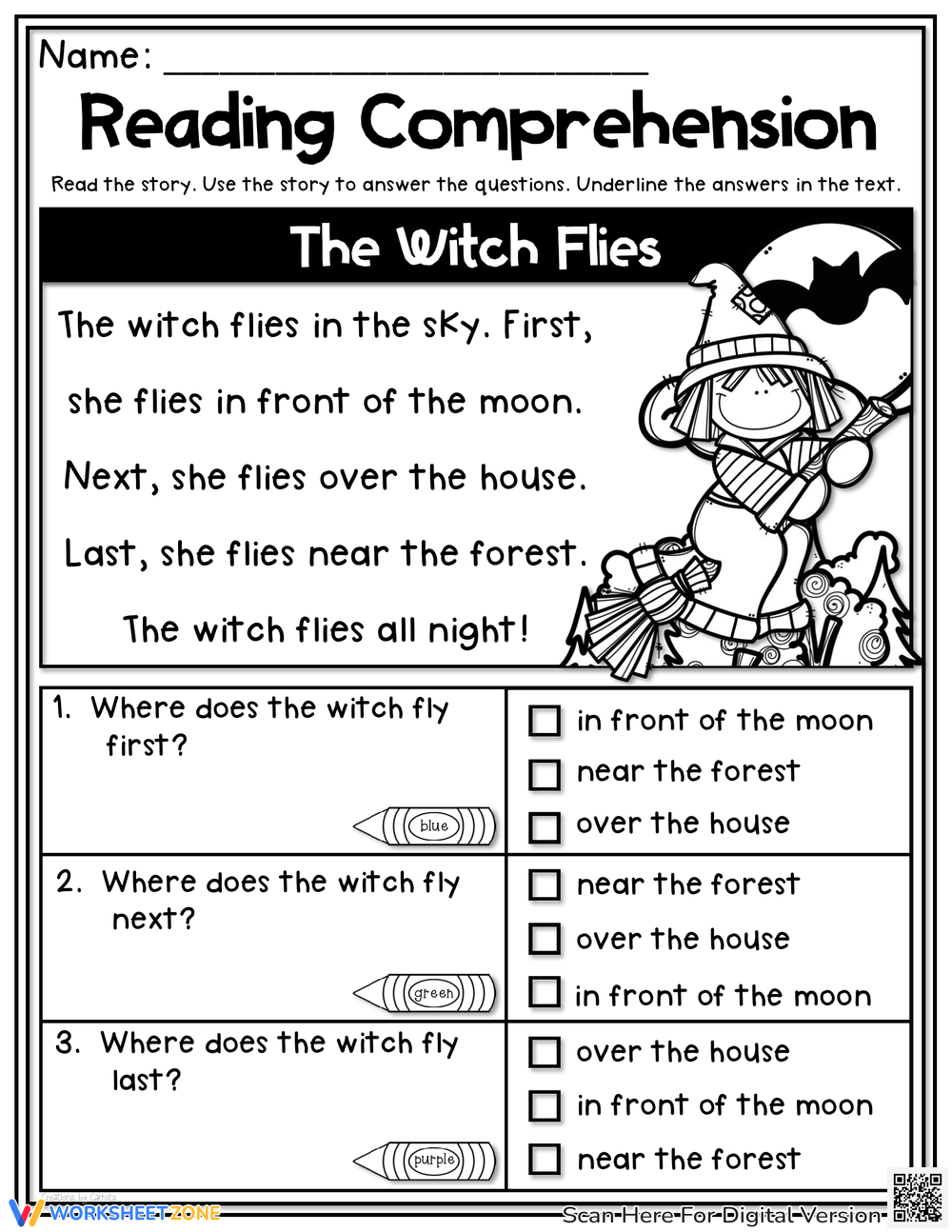 Printable Grade 1 Level D Reading Comprehension Worksheets throughout Free 1St Grade Reading Comprehension Worksheets
