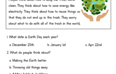 Printable Grade 3 Earth Day Worksheets Download within Earth Day Reading Comprehension Worksheets Free